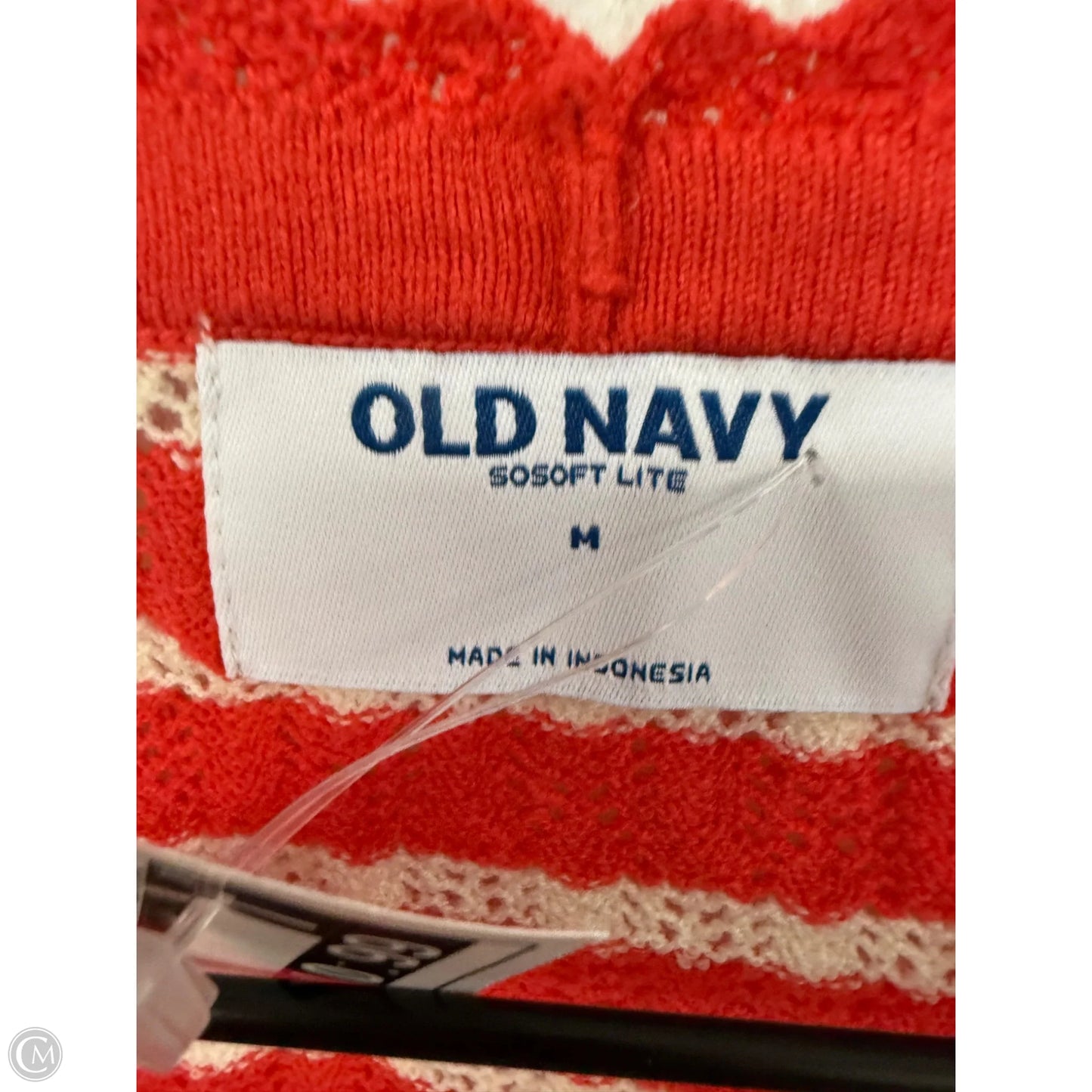 Cardigan By Old Navy In Red & White, Size: M