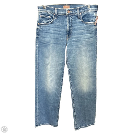 Jeans Straight By Mother Jeans In Blue Denim, Size: 6