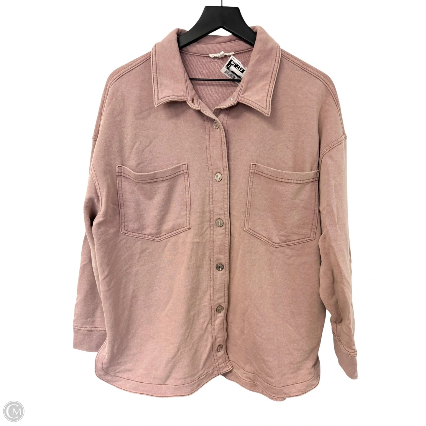 Jacket Shirt By Maurices In Pink, Size: L