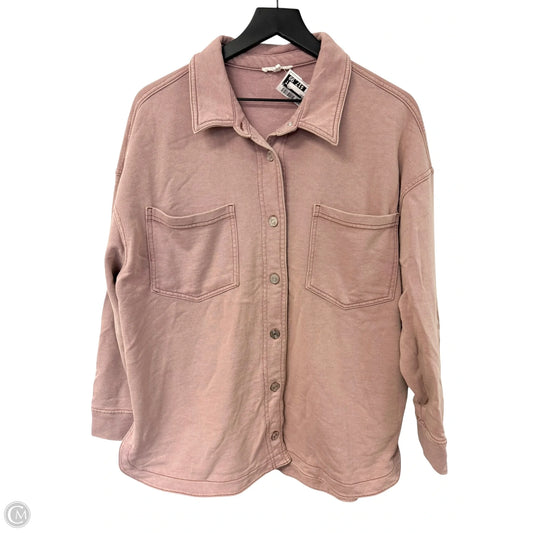 Jacket Shirt By Maurices In Pink, Size: L