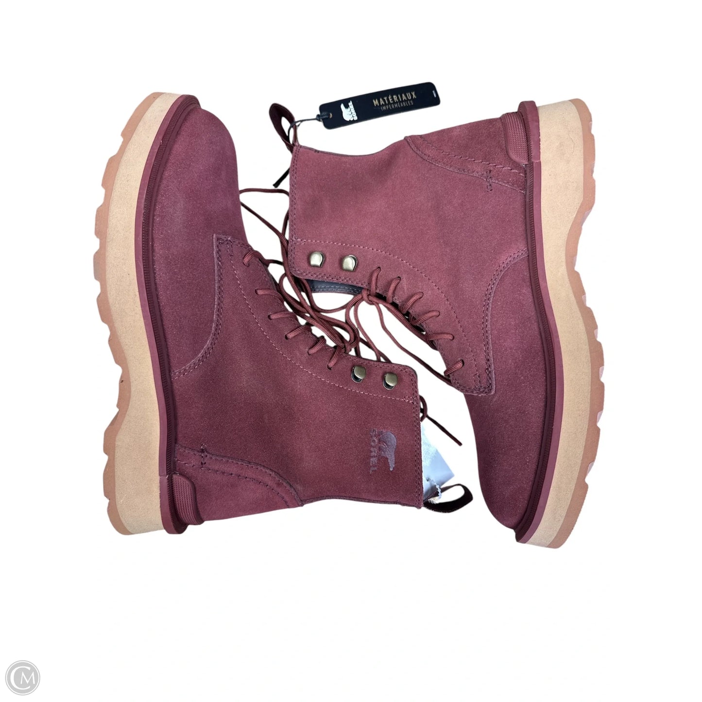 Boots Ankle Flats By Sorel In Maroon, Size: 6.5