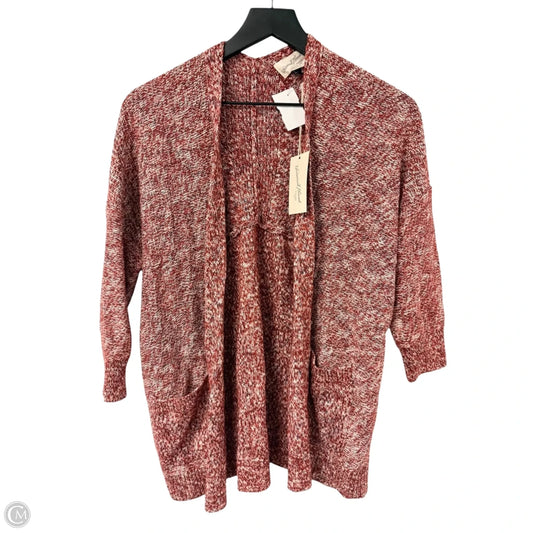 Sweater Cardigan By Universal Thread In Red & White, Size: S
