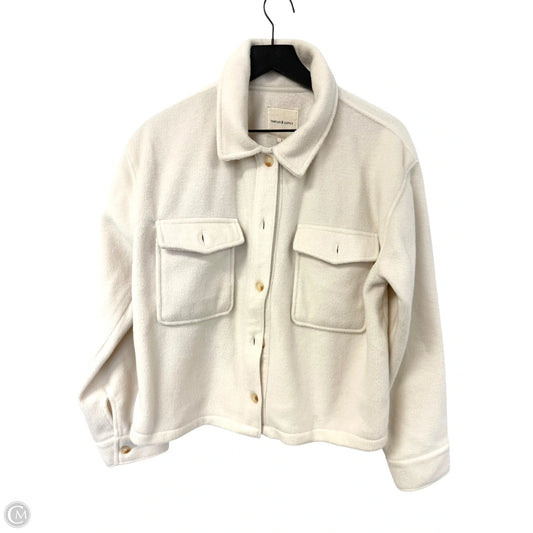 Jacket Fleece By Thread And Supply In Cream, Size: L