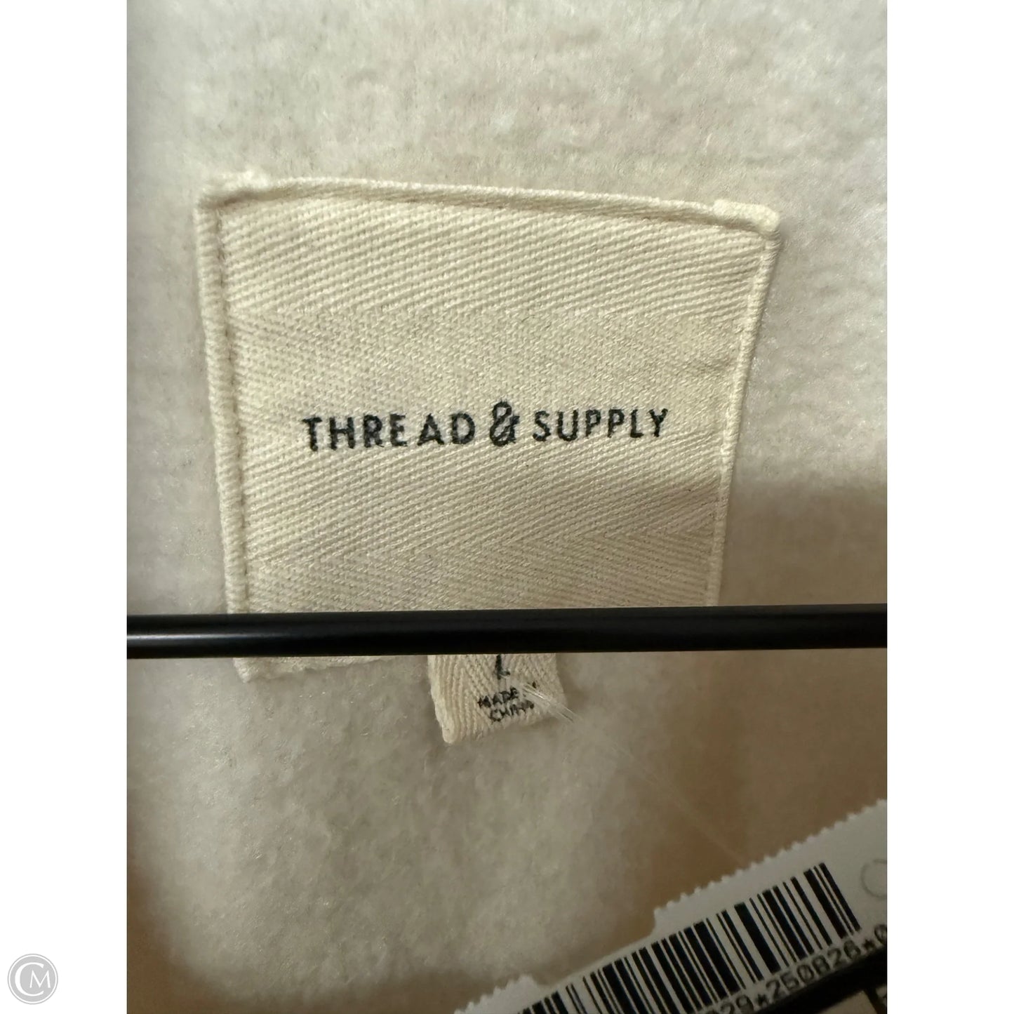 Jacket Fleece By Thread And Supply In Cream, Size: L