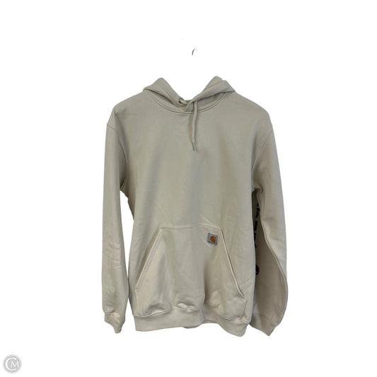 Sweatshirt Hoodie By Carhartt In Cream, Size: S
