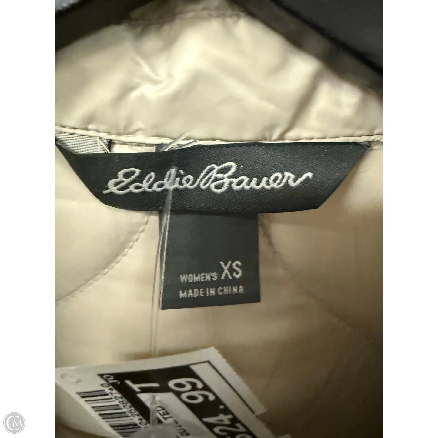 Jacket Puffer & Quilted By Eddie Bauer In Cream, Size: Xs