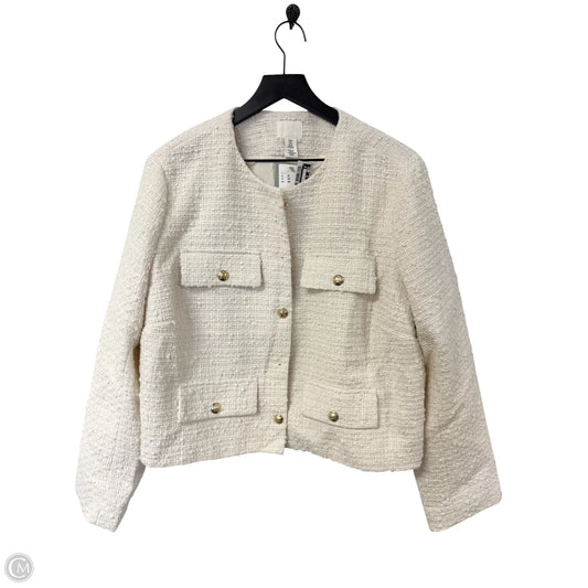 Blazer By H&m In Cream, Size: Xl