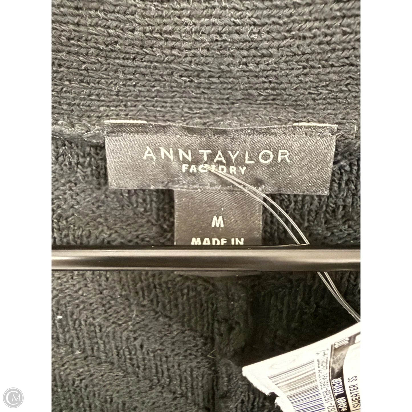 Sweater Short Sleeve By Ann Taylor In Black, Size: M