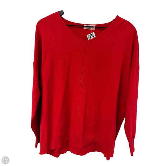 Sweater By Zenana In Red, Size: Xl