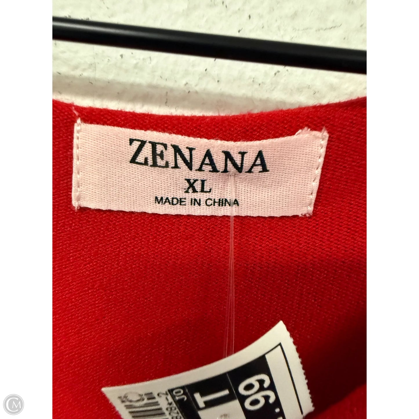 Sweater By Zenana In Red, Size: Xl