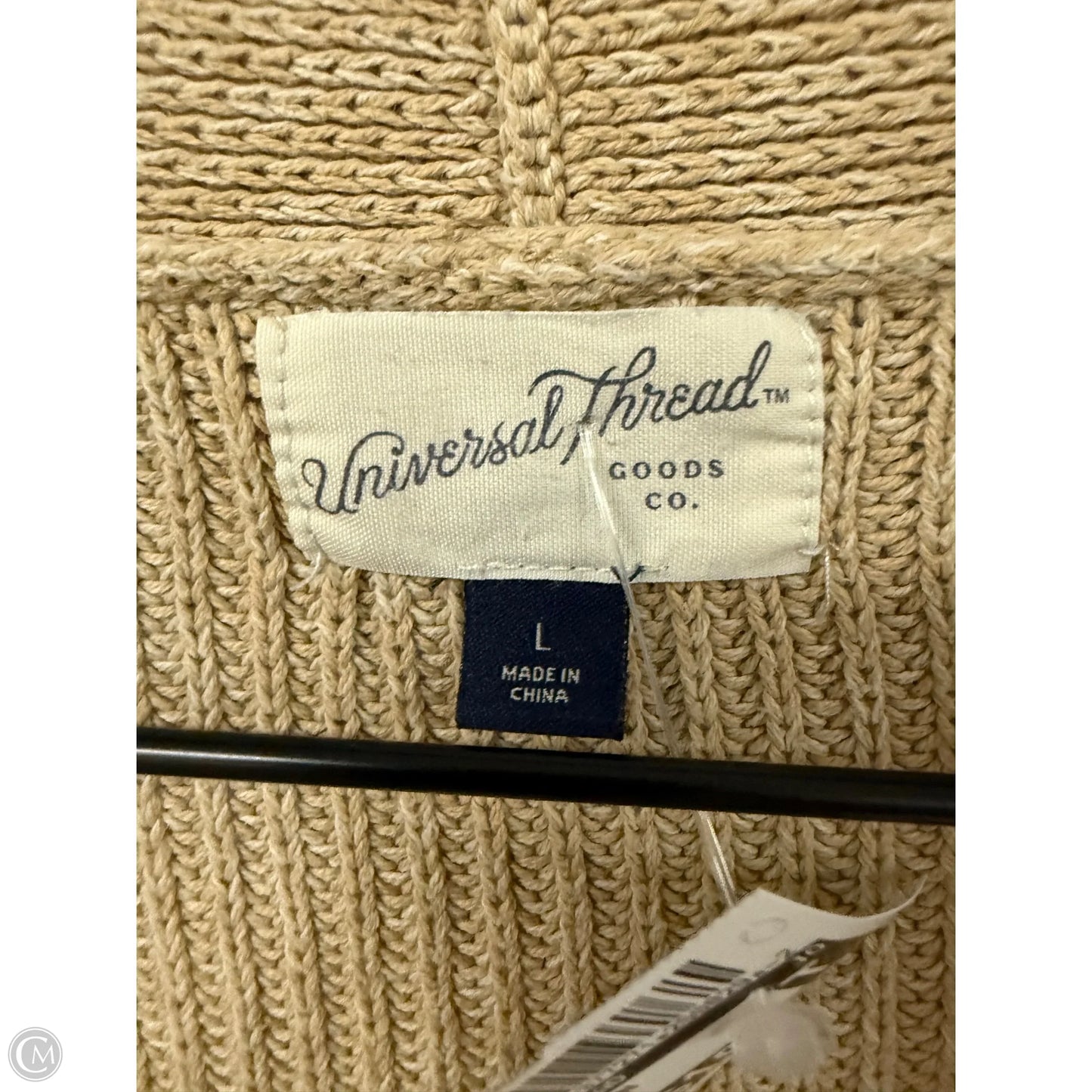 Sweater Cardigan By Universal Thread In Tan, Size: L