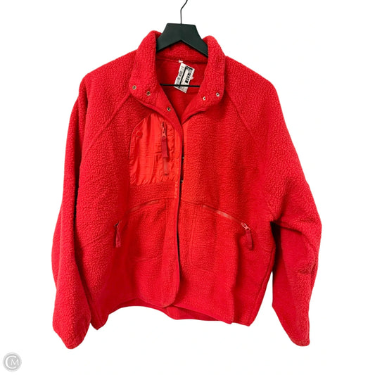 Jacket Fleece By Cmf In Red, Size: L