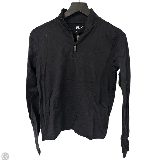 Athletic Top Long Sleeve Crewneck By Flx In Black, Size: L