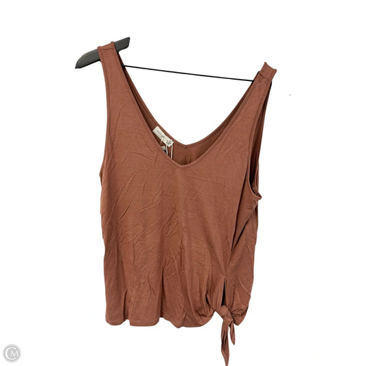 Top Sleeveless By Gentle Fawn In Brown, Size: M