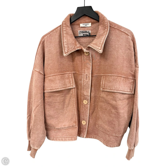 Jacket Shirt By Zenana In Orange, Size: S
