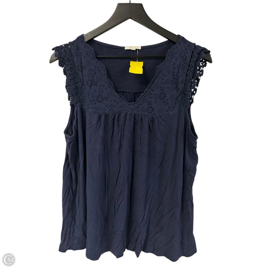 Top Sleeveless By Maurices In Navy, Size: Xl