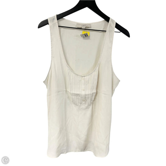Top Sleeveless By Loft In Cream, Size: Xl