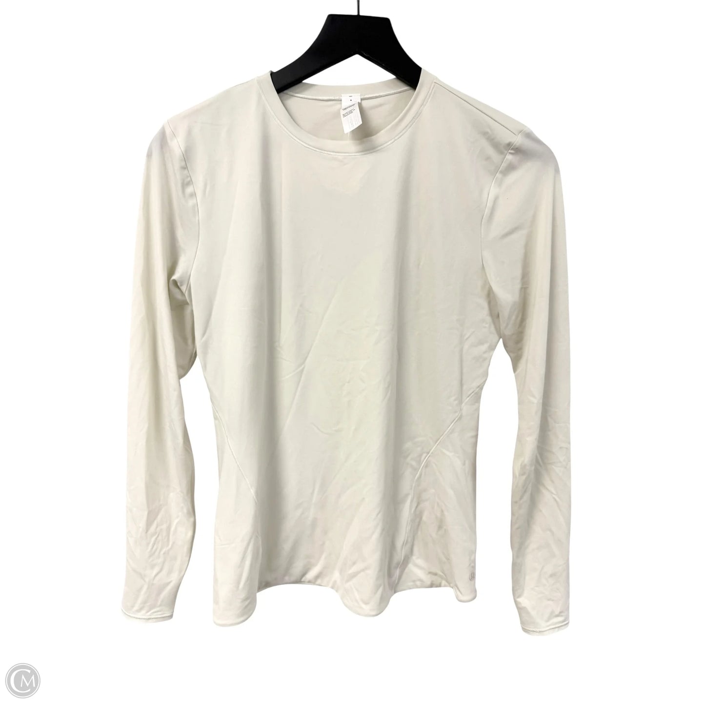 Athletic Top Long Sleeve Crewneck By Lululemon In Cream, Size: L