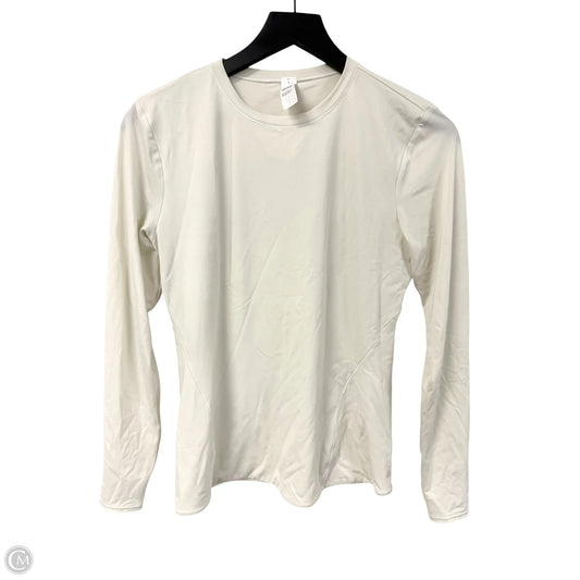 Athletic Top Long Sleeve Crewneck By Lululemon In Cream, Size: L