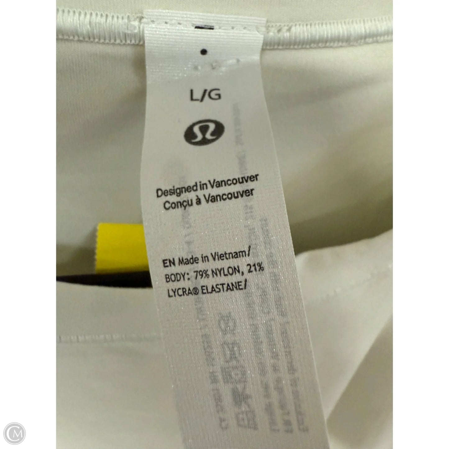 Athletic Top Long Sleeve Crewneck By Lululemon In Cream, Size: L