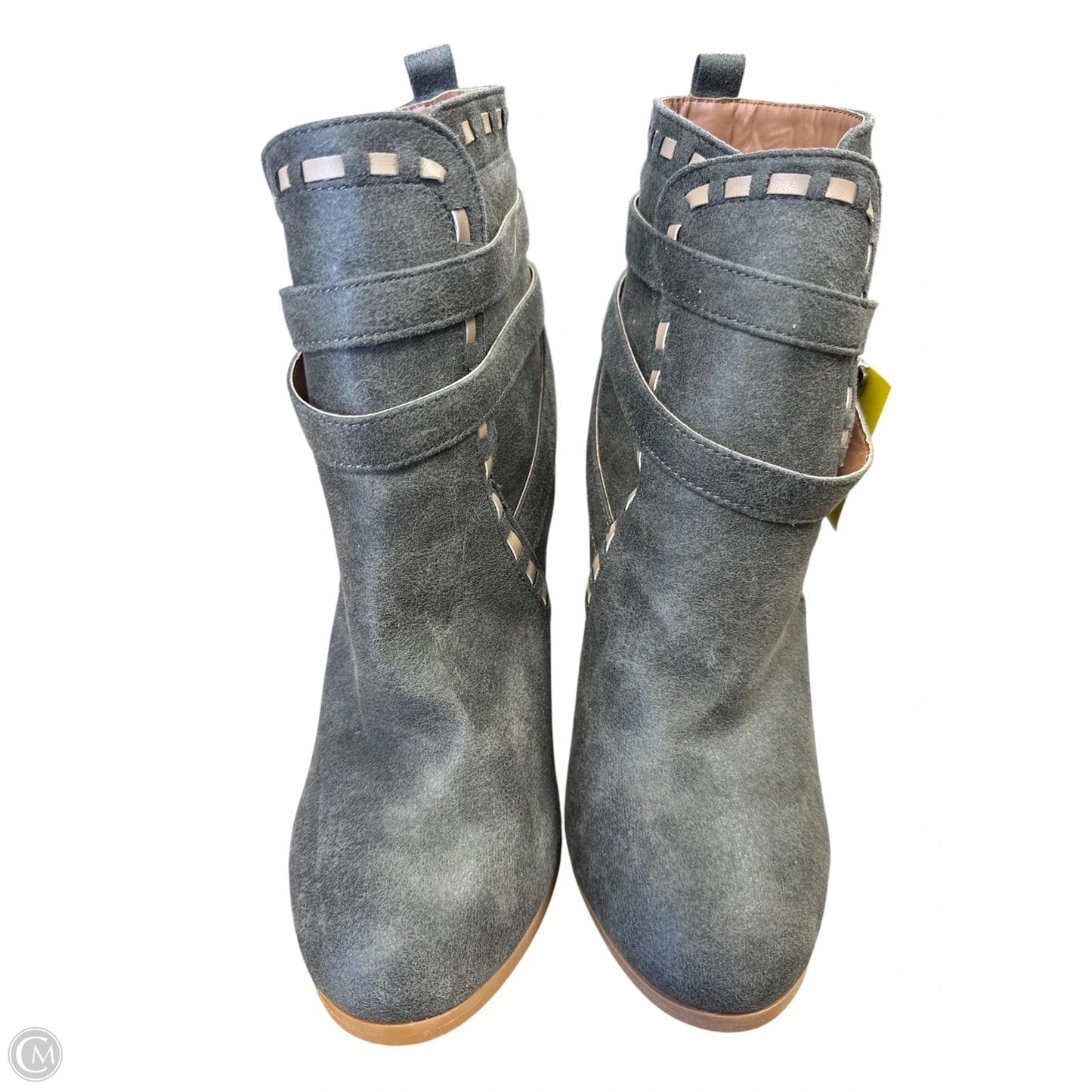 Boots Ankle Heels By Venus In Grey, Size: 8