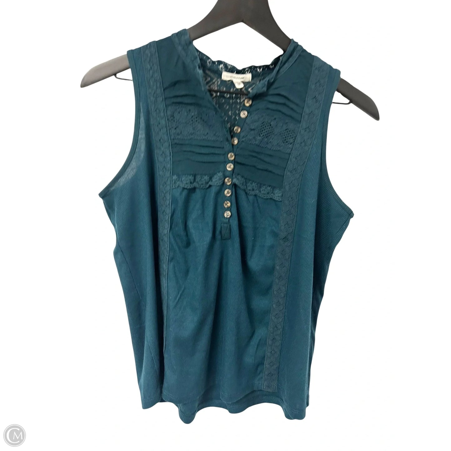 Top Sleeveless By Maurices In Teal, Size: M