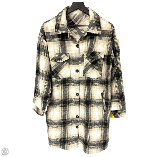 Jacket Shirt By Cmf In Black & Tan, Size: S