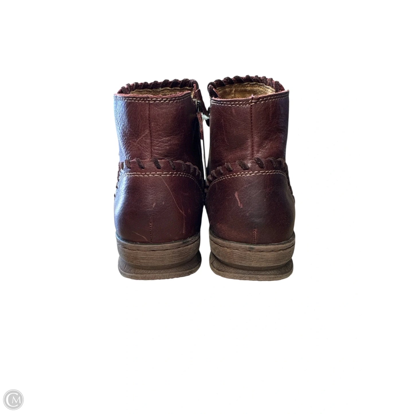 Boots Ankle Flats By Comfortiva In Brown, Size: 9.5