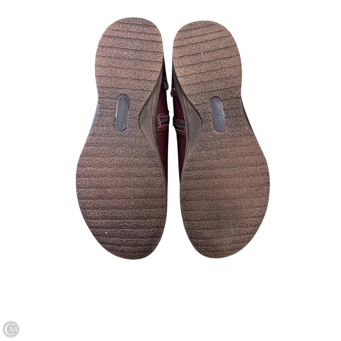 Boots Ankle Flats By Comfortiva In Brown, Size: 9.5