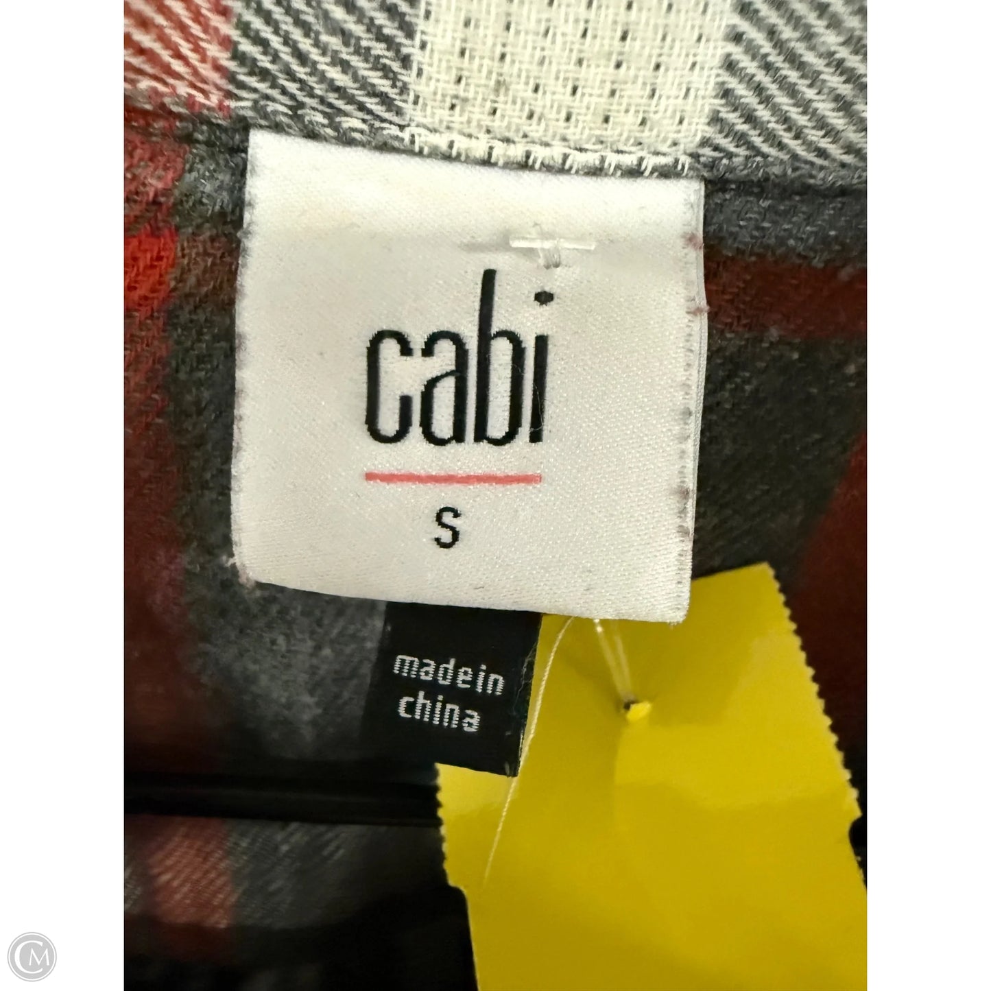 Jacket Shirt By Cabi In Grey & Orange, Size: S