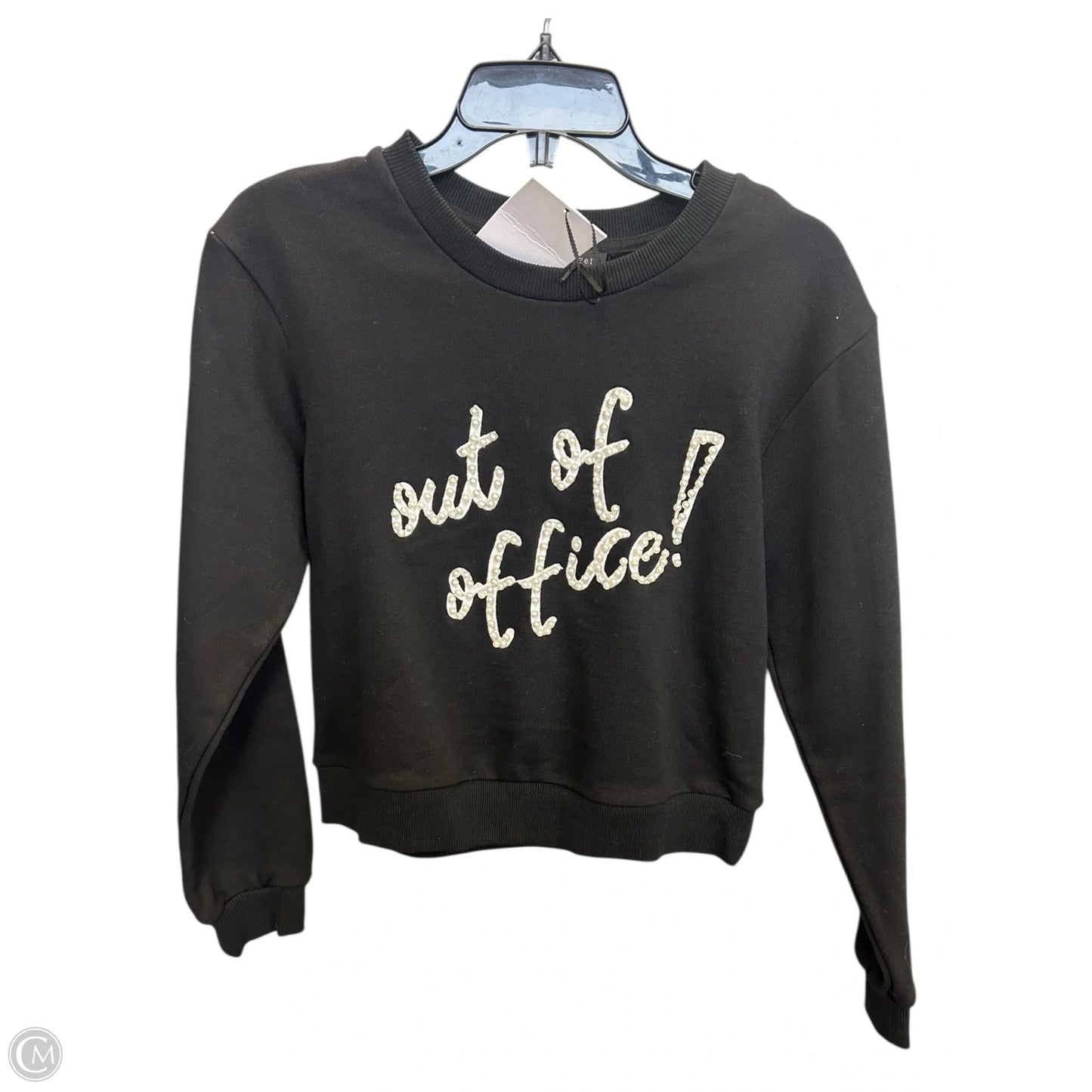Sweatshirt Crewneck By Clothes Mentor In Black, Size: S