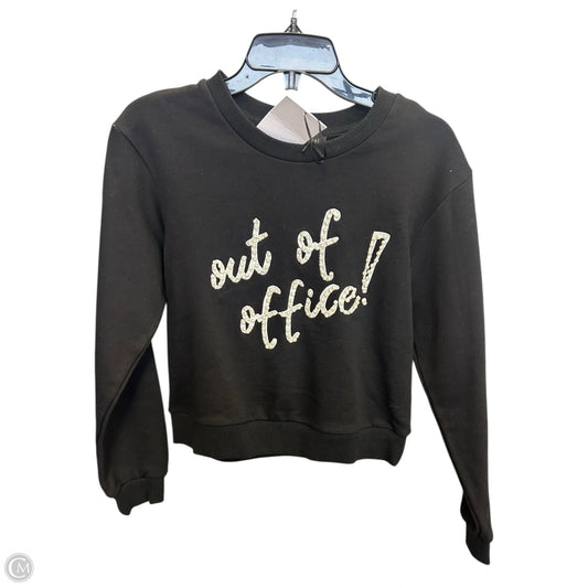 Sweatshirt Crewneck By Clothes Mentor In Black, Size: S