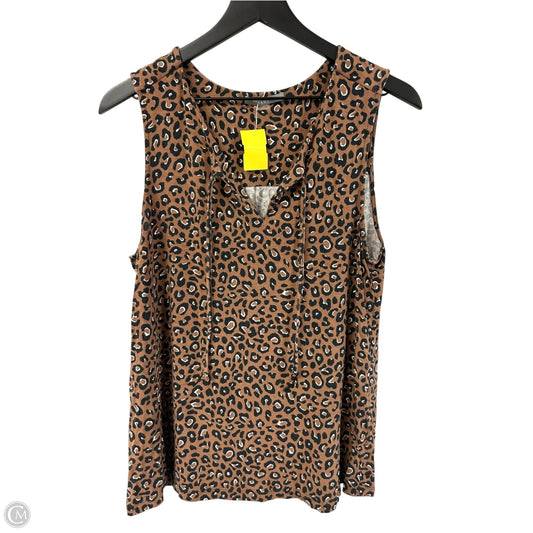 Top Sleeveless By Tart In Leopard Print, Size: Xl