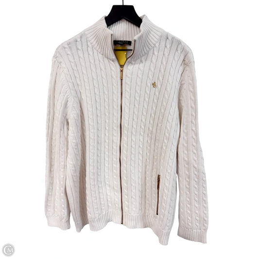 Sweater Cardigan By Lauren By Ralph Lauren In White, Size: 3x