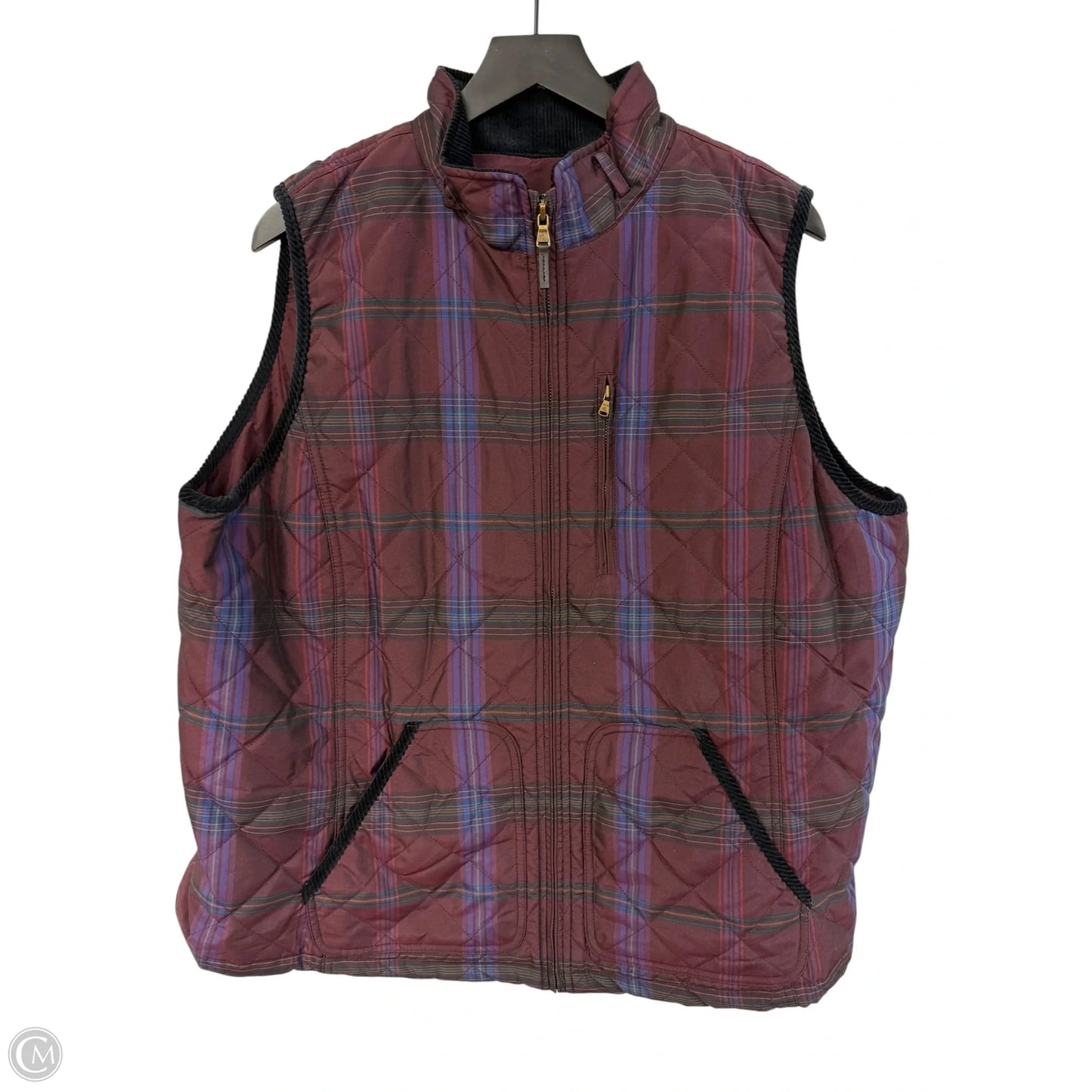 Vest Puffer & Quilted By Lauren By Ralph Lauren In Plaid Pattern, Size: 2x