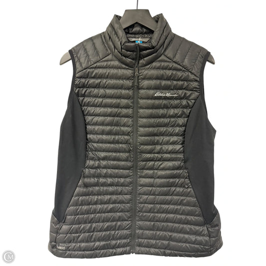 Vest Puffer & Quilted By Eddie Bauer In Black, Size: L