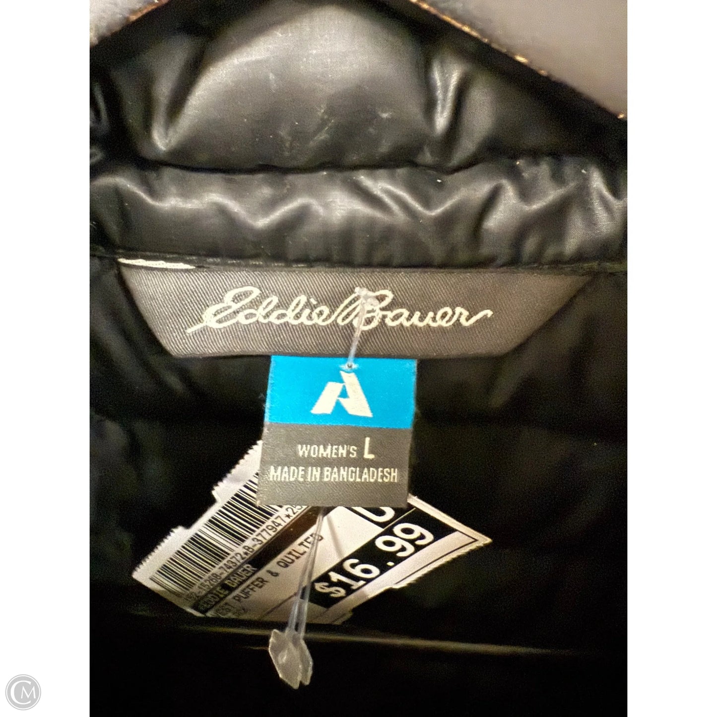 Vest Puffer & Quilted By Eddie Bauer In Black, Size: L