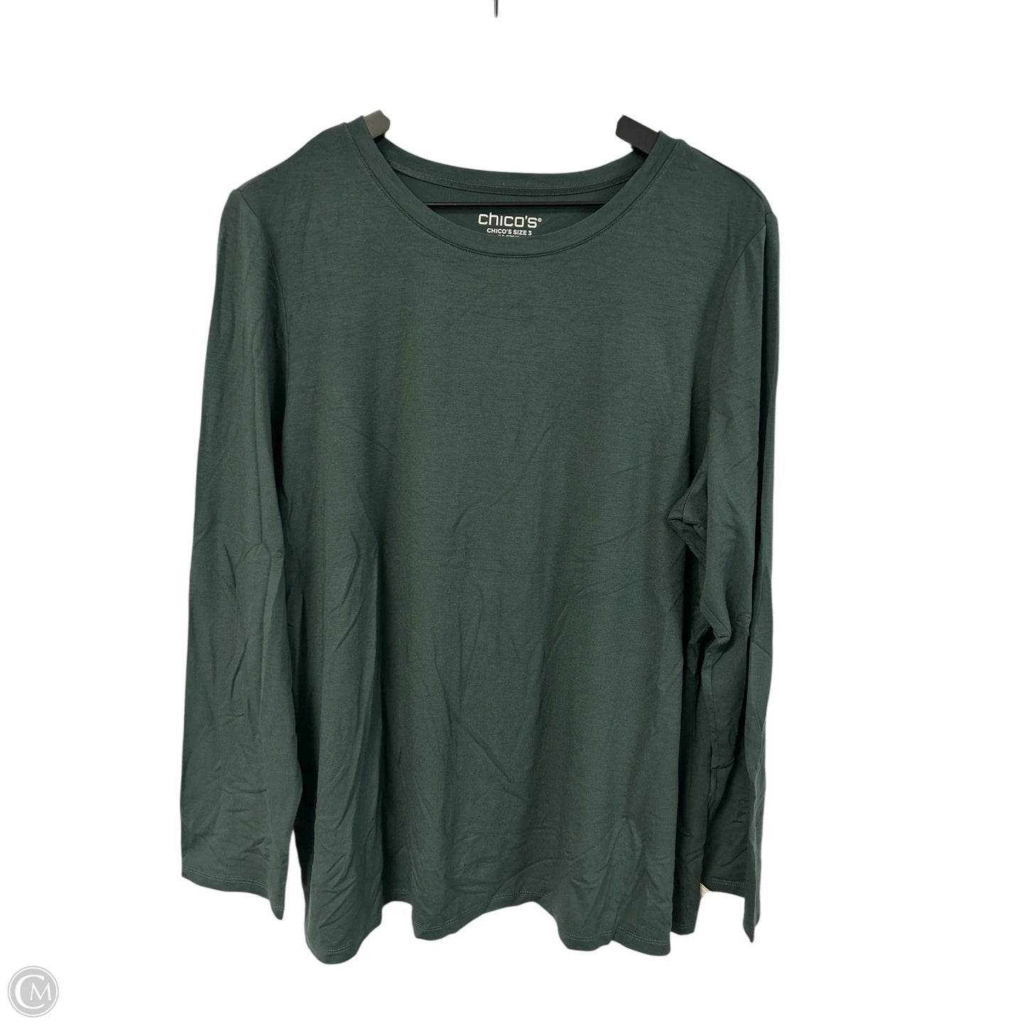 Top Long Sleeve Basic By Chicos In Green, Size: Xl
