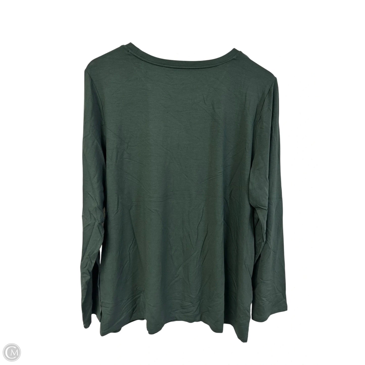 Top Long Sleeve Basic By Chicos In Green, Size: Xl
