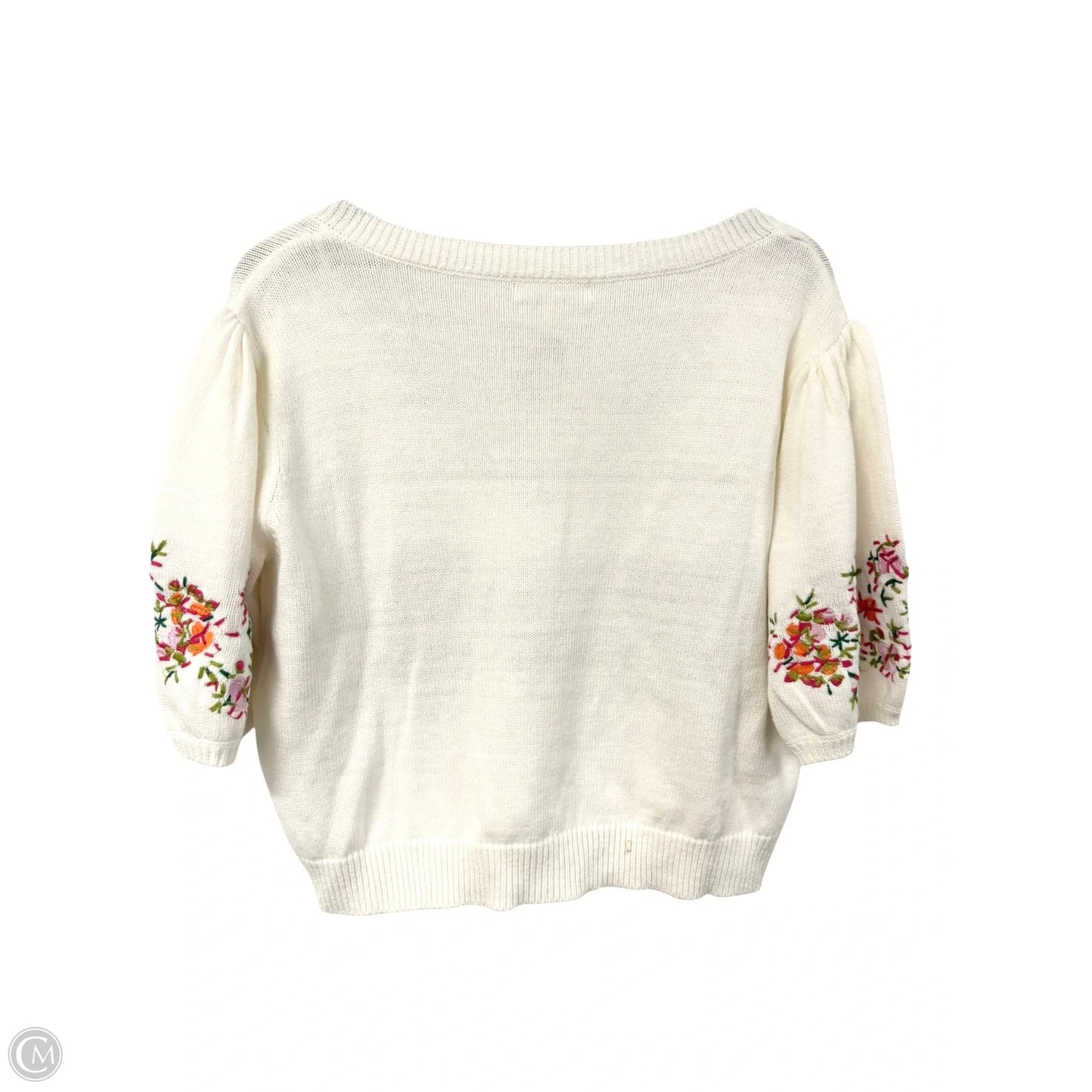 Sweater Short Sleeve By Cmc In Floral Print, Size: L