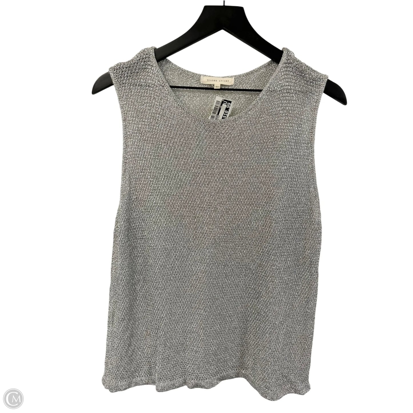 Top Sleeveless By Gilded Intent In Silver, Size: Xl