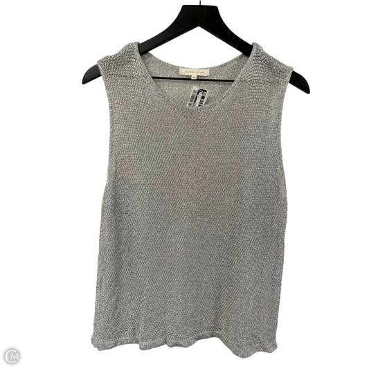 Top Sleeveless By Gilded Intent In Silver, Size: Xl
