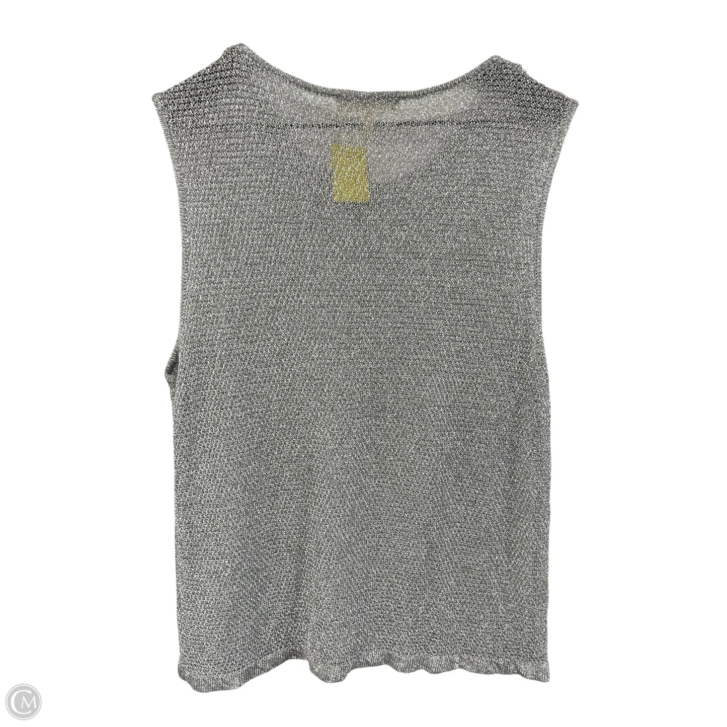 Top Sleeveless By Gilded Intent In Silver, Size: Xl
