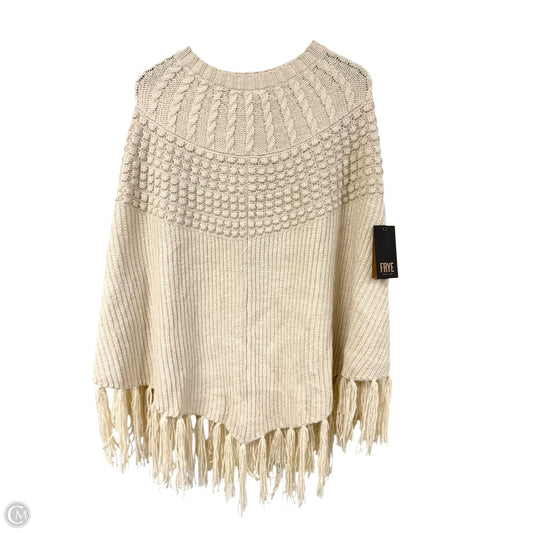 Poncho Designer By Frye In Cream, Size: Osfm