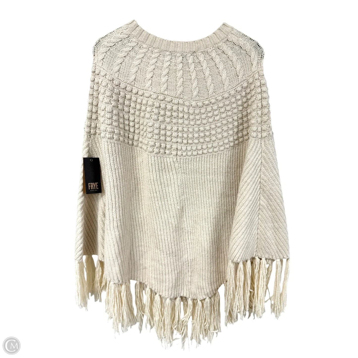 Poncho Designer By Frye In Cream, Size: Osfm