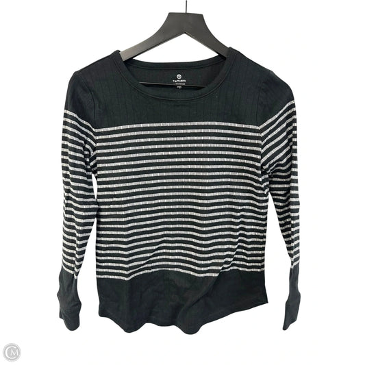 Top Long Sleeve Basic By Talbots In Black & White, Size: Mp