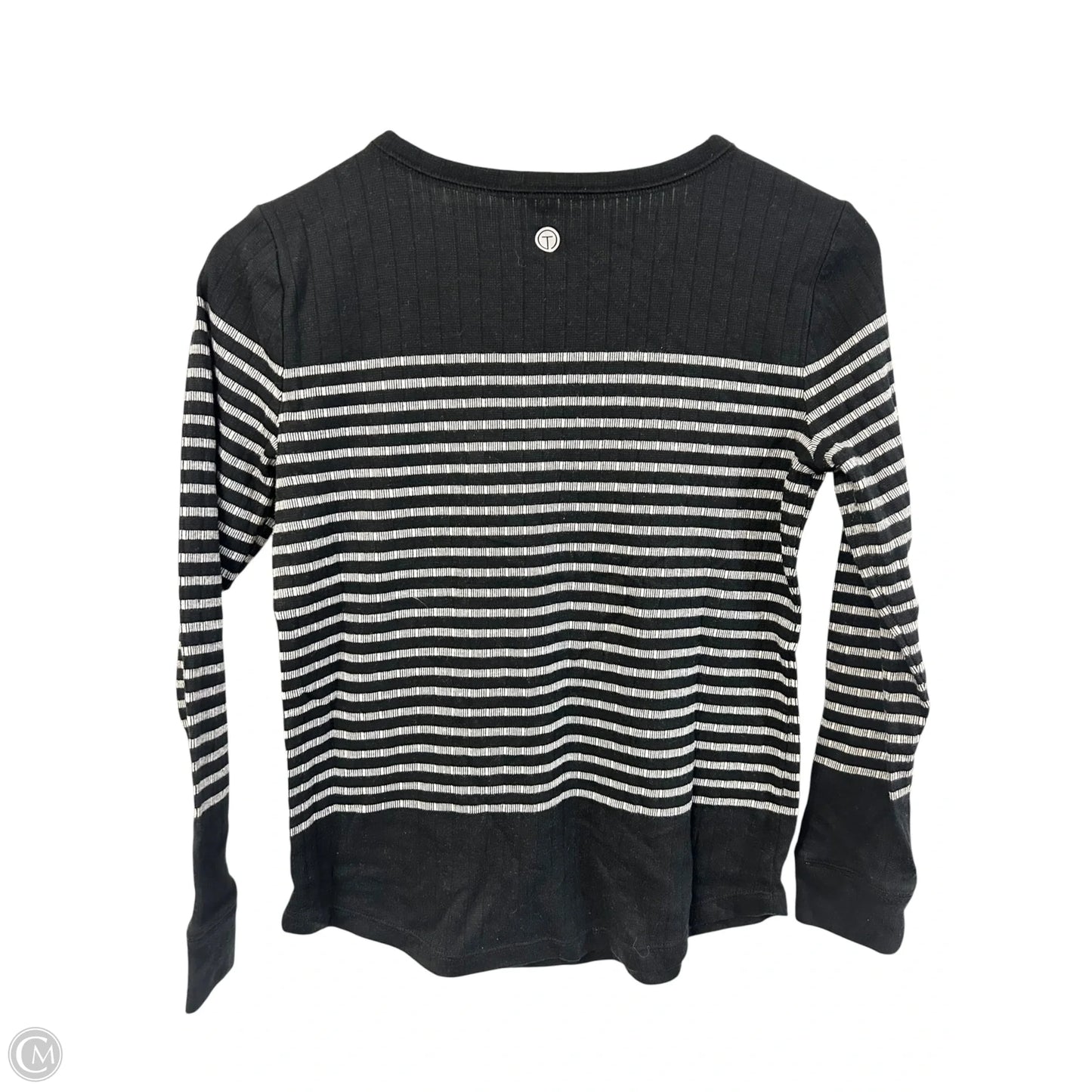 Top Long Sleeve Basic By Talbots In Black & White, Size: Mp