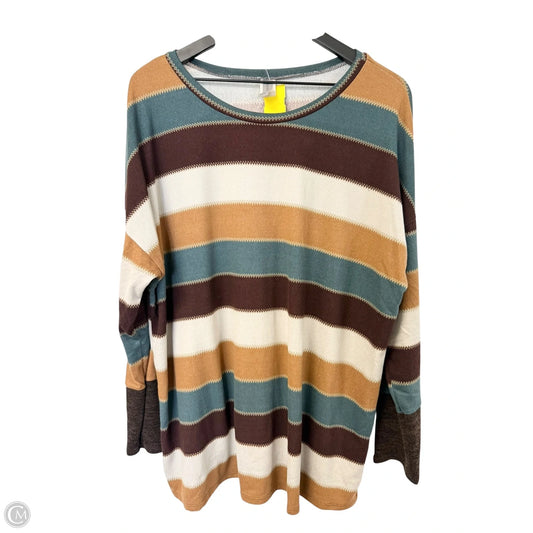 Top Long Sleeve By Honeyme In Multi-colored, Size: 3x