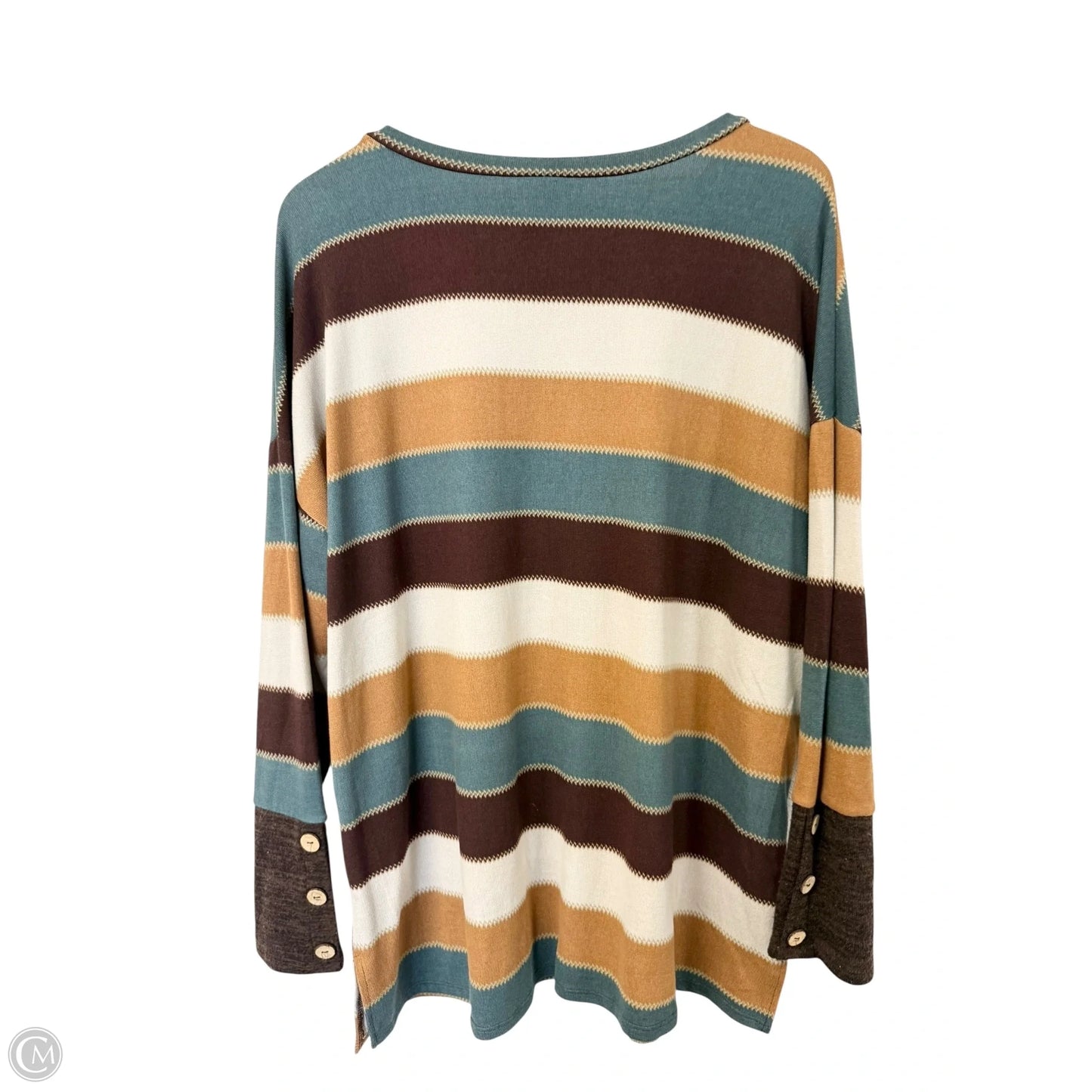 Top Long Sleeve By Honeyme In Multi-colored, Size: 3x