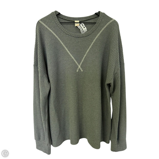Top Long Sleeve By 7th Ray In Green, Size: 3x